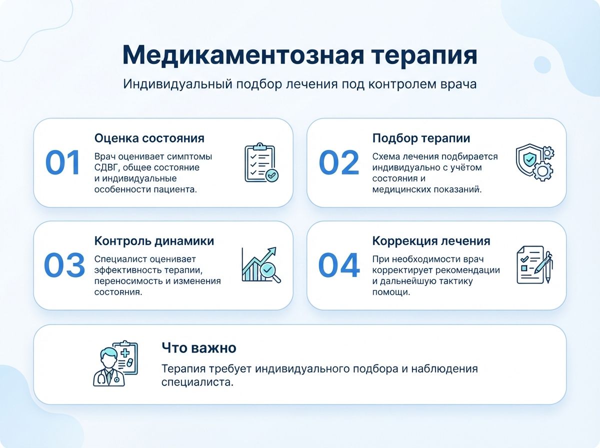Лечение СДВГ в Горловке у детей и взрослыхинфографика